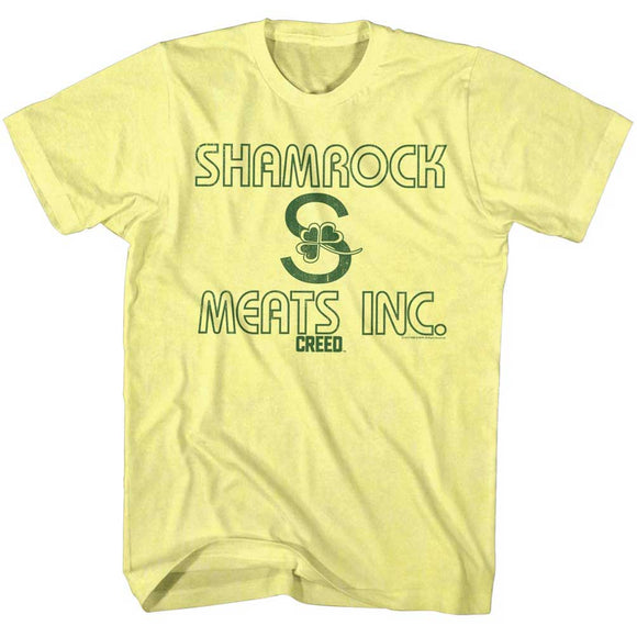 Creed Shamrock Meats Inc Yellow Heather T-shirt