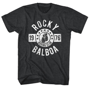 Rocky T-Shirt 1976 Boxing Club Black Heather Tee - Yoga Clothing for You