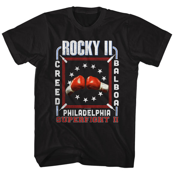 Rocky T-Shirt Superfight II Black Tee - Yoga Clothing for You