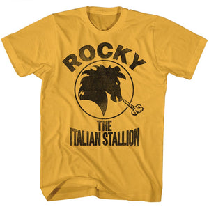 Rocky T-Shirt Distressed Black Italian Stallion Ginger Tee - Yoga Clothing for You