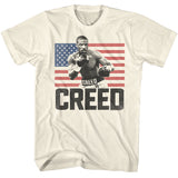 Rocky Adonis Creed American Flag Natural T-shirt