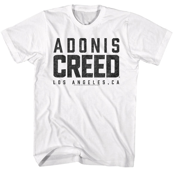Rocky Adonis Creed Vintage Logo White Tall T-shirt