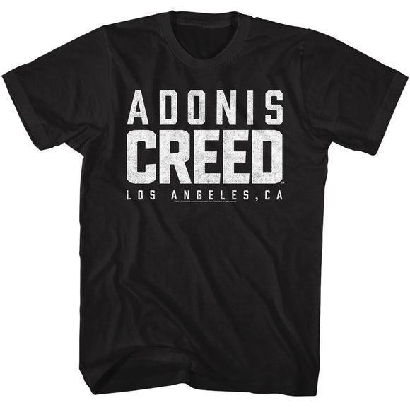 Rocky Adonis Creed White Logo Black Tall T-shirt