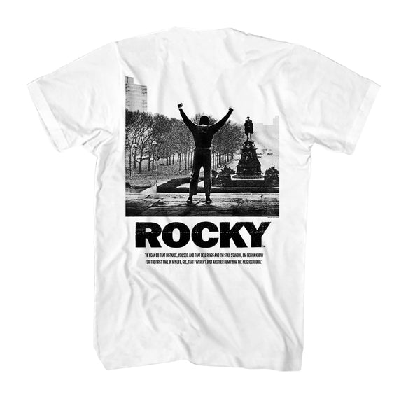 Rocky All I Wanna Do White T-shirt Front and Back