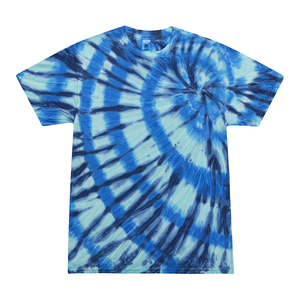 Tie Dye Multi Color Side Swirl Classic Fit Crewneck Short Sleeve T-shirt for Mens Women Adult T-shirt, Serenity - Yoga Clothing for You