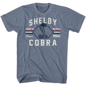 Shelby T-Shirt American Muscle Indigo Heather Tee - Yoga Clothing for You