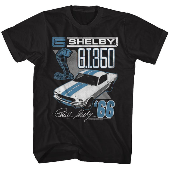 Shelby T-Shirt 1966 GT 350 Black Tee - Yoga Clothing for You