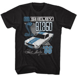 Shelby Tall T-Shirt 1966 GT 350 Black Tee - Yoga Clothing for You