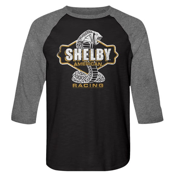 Shelby T-Shirt American Racing Black/Grey Raglan Tee - Yoga Clothing for You