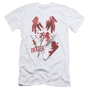 Dexter Slim Fit T-Shirt Tools White Tee - Yoga Clothing for You