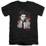Dexter Slim Fit V-Neck T-Shirt Boy Next Door Black Tee - Yoga Clothing for You