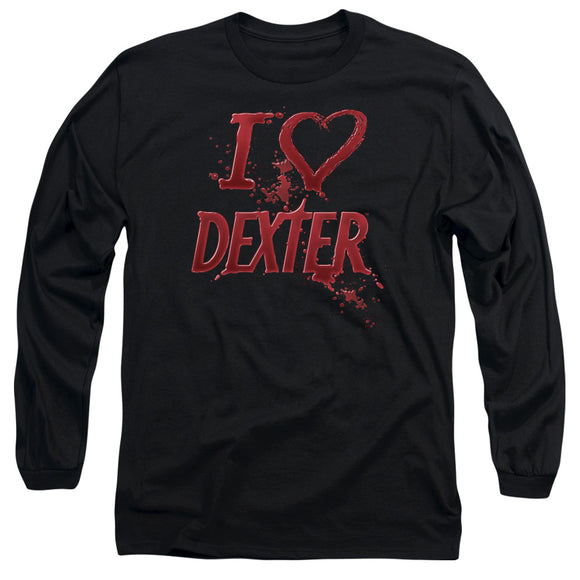Dexter Long Sleeve T-Shirt I Love Dexter Black Tee - Yoga Clothing for You