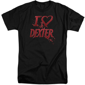 Dexter Tall T-Shirt I Love Dexter Black Tee - Yoga Clothing for You