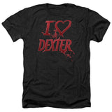 Dexter Heather T-Shirt I Love Dexter Black Tee - Yoga Clothing for You