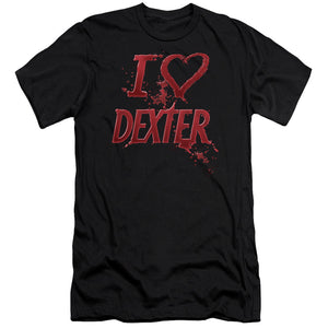 Dexter Premium Canvas T-Shirt I Love Dexter Black Tee - Yoga Clothing for You