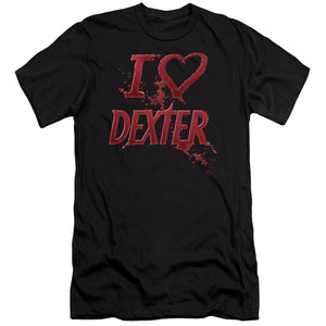 Dexter Slim Fit T-Shirt I Love Dexter Black Tee - Yoga Clothing for You