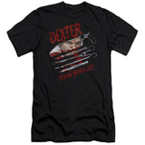 Dexter Slim Fit T-Shirt Blood Never Lies Black Tee - Yoga Clothing for You