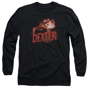 Dexter Long Sleeve T-Shirt Drawing Black Tee - Yoga Clothing for You