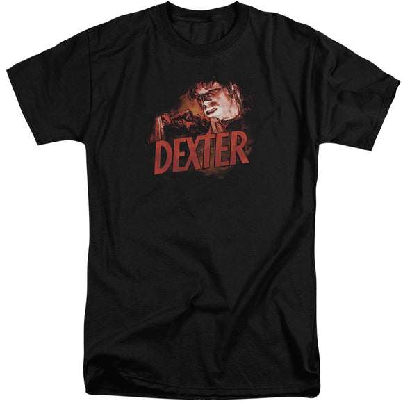 Dexter Tall T-Shirt Drawing Black Tee - Yoga Clothing for You