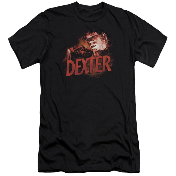 Dexter Premium Canvas T-Shirt Drawing Black Tee - Yoga Clothing for You