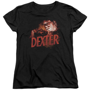 Dexter Womens T-Shirt Drawing Black Tee - Yoga Clothing for You