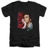 Dexter Slim Fit V-Neck T-Shirt Poster Photo Black Tee - Yoga Clothing for You