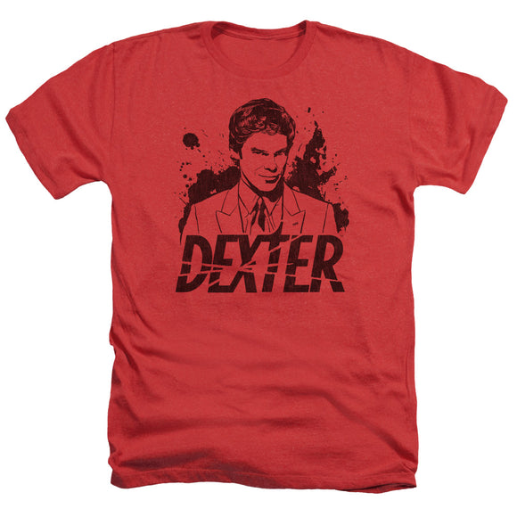 Dexter Heather T-Shirt Dexter Blood Splatter Portrait Red Tee - Yoga Clothing for You