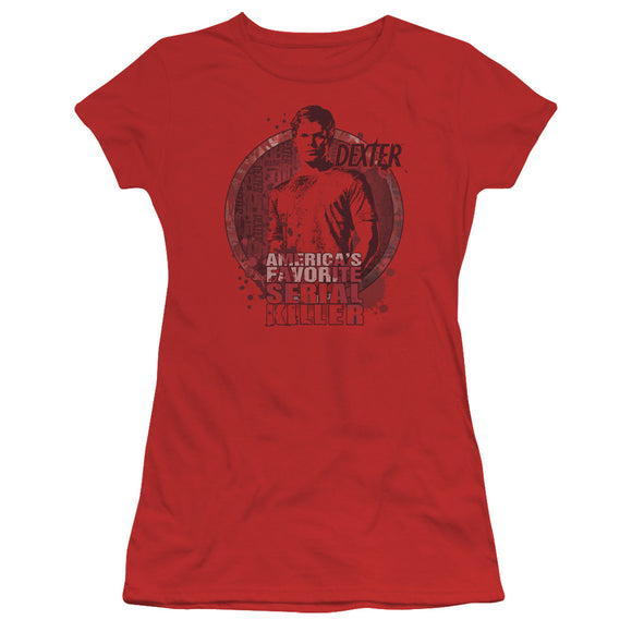 Dexter Juniors T-Shirt Dexter Americas Favorite Red Tee - Yoga Clothing for You