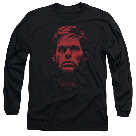 Dexter Long Sleeve T-Shirt Bloody Face Black Tee - Yoga Clothing for You