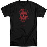 Dexter Tall T-Shirt Bloody Face Black Tee - Yoga Clothing for You