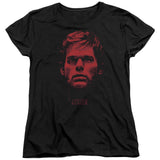 Dexter Womens T-Shirt Bloody Face Black Tee - Yoga Clothing for You