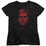 Dexter Womens T-Shirt Bloody Face Black Tee - Yoga Clothing for You
