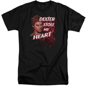Dexter Tall T-Shirt Dexter Stole My Heart Black Tee - Yoga Clothing for You