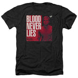 Dexter Heather T-Shirt Blood Never Lies Black Tee - Yoga Clothing for You