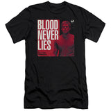 Dexter Slim Fit T-Shirt Blood Never Lies Black Tee - Yoga Clothing for You