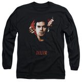 Dexter Long Sleeve T-Shirt Portrait Black Tee - Yoga Clothing for You