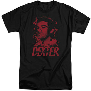 Dexter Tall T-Shirt Blood Splatter Black Tee - Yoga Clothing for You