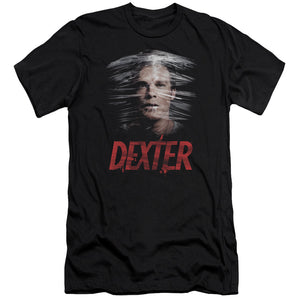 Dexter Premium Canvas T-Shirt Plastic Wrap Black Tee - Yoga Clothing for You