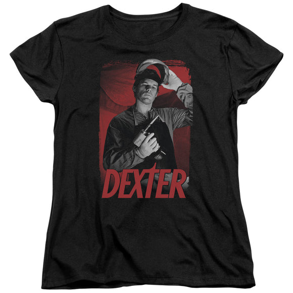 Dexter Womens T-Shirt Drill Black Tee - Yoga Clothing for You