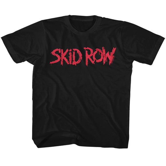 Skid Row Kids T-Shirt Red Logo Black Tee - Yoga Clothing for You