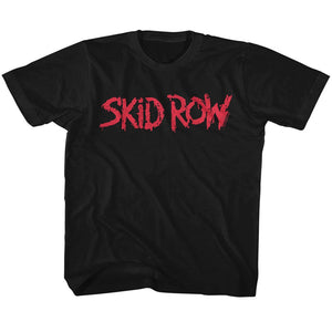 Skid Row Toddler T-Shirt Red Logo Black Tee - Yoga Clothing for You