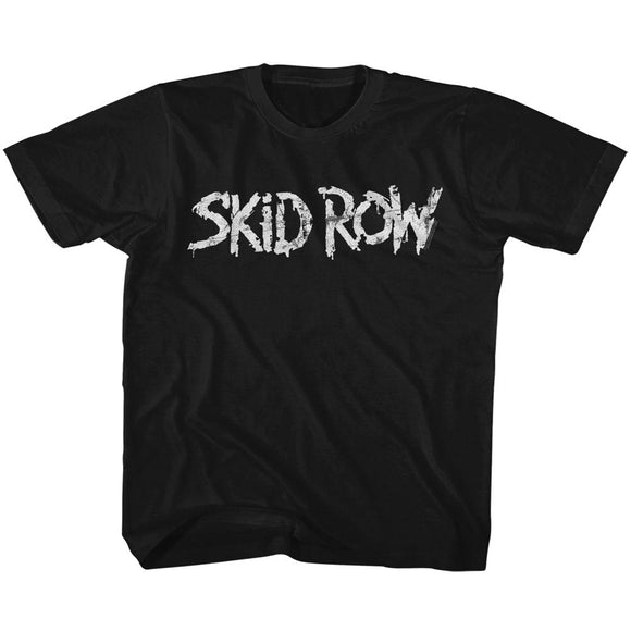 Skid Row Kids T-Shirt White Logo Black Tee - Yoga Clothing for You