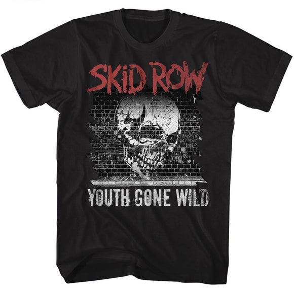 Skid Row Tall T-Shirt Youth Gone Wild Graffiti Black Tee - Yoga Clothing for You