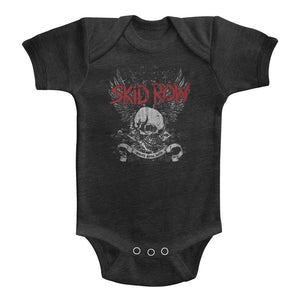 Skid Row Infant Bodysuit Youth Gone Wild Skull and Wings Vintage Smoke Romper - Yoga Clothing for You