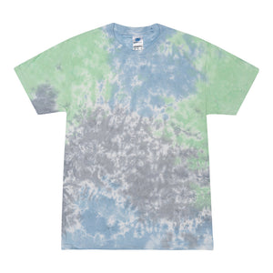 Tie Dye Multi Color Blotched Classic Fit Crewneck Short Sleeve T-shirt for Kids, Slushy - Yoga Clothing for You