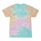 Tie Dye Multi Color Blotched Classic Fit Crewneck Short Sleeve T-shirt for Mens Women Adult T-shirt, Snow Cone - Yoga Clothing for You