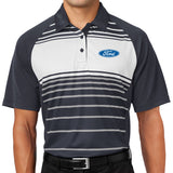 Mens Ford Logo Stripe Polo Shirt - Yoga Clothing for You