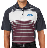 Mens Ford Logo Stripe Polo Shirt - Yoga Clothing for You