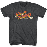 Street Fighter Logo Black Heather T-shirt - Yoga Clothing for You