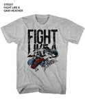 Street Fighter Fight Like Chun Li Grey Tall T-shirt - Yoga Clothing for You